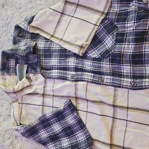 Urban Renewal Blue and White Checkered Top